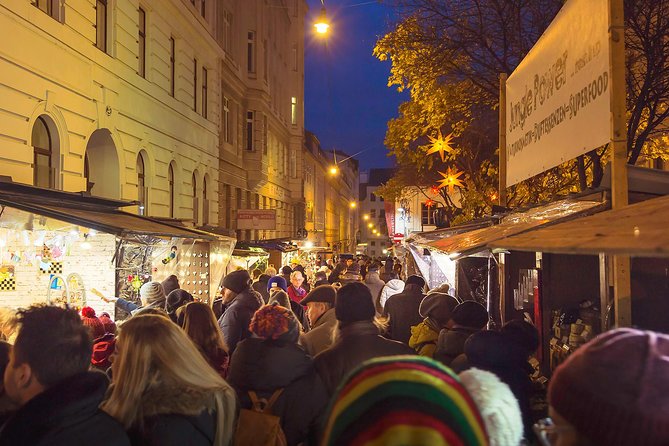 Christmas Market Vienna Tour - Stop 4: Maria Theresia Denkmal, finishing with an authentic-feeling scene