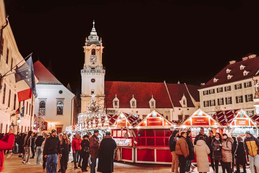 From Vienna: Bratislava Christmas Markets Guided Tour - Devín Castle at the Danube and Morava Confluence: The Quieter Contrast