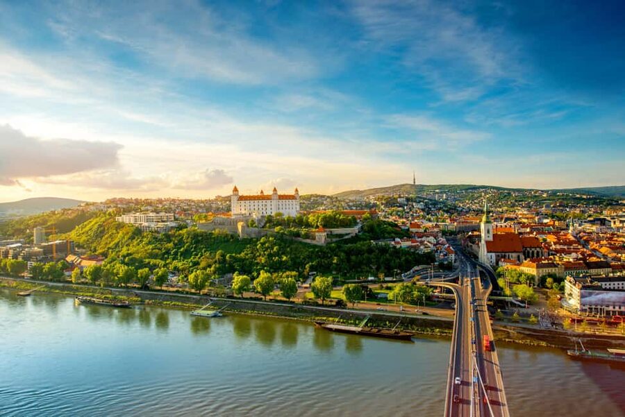 From Vienna: Bratislava & Devin Castle Day Tour with Photo - Devin Castle ruins: the dramatic setting above Danube and Morava
