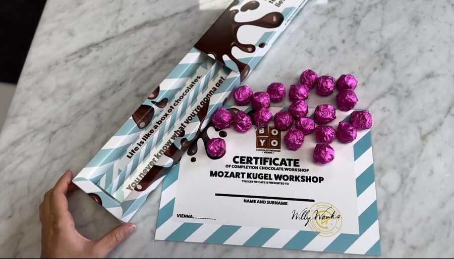 Mozart Kugel Workshop - Meeting at the Chocolate Museum Vienna, then getting into the chocolate mindset