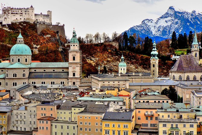 Private full day trip to Salzburg from Vienna - Stop 1 in Salzburg: Mozart, festival areas, cathedral, and Sound of Music filming spots