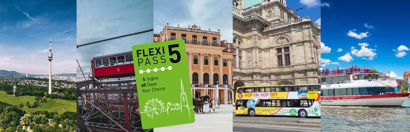 Schönbrunn, Danube Tower, Boat, Wheel & Hop On - FLEXI Pass - The yellow Hop On Hop Off buses: 72 hours of easy connections