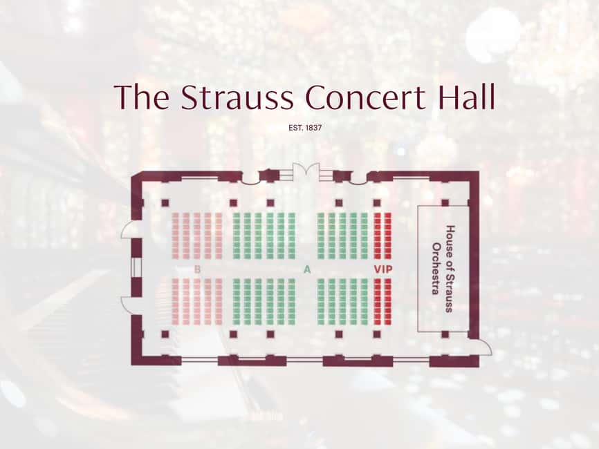 Vienna: Classical Concert in the historic 1837 Strauss-Hall - The 1837 Strauss-Hall room, seats, and why your row matters