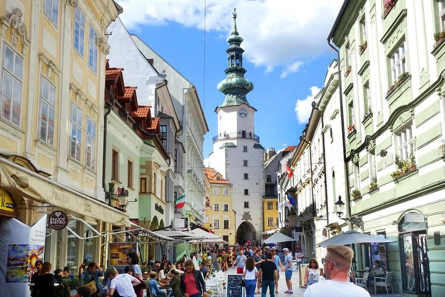 Vienna: Guided Bratislava & Devín Castle Tour via Hainburg - Bratislava Old Town: cobblestones, crowned history, and quick city orientation