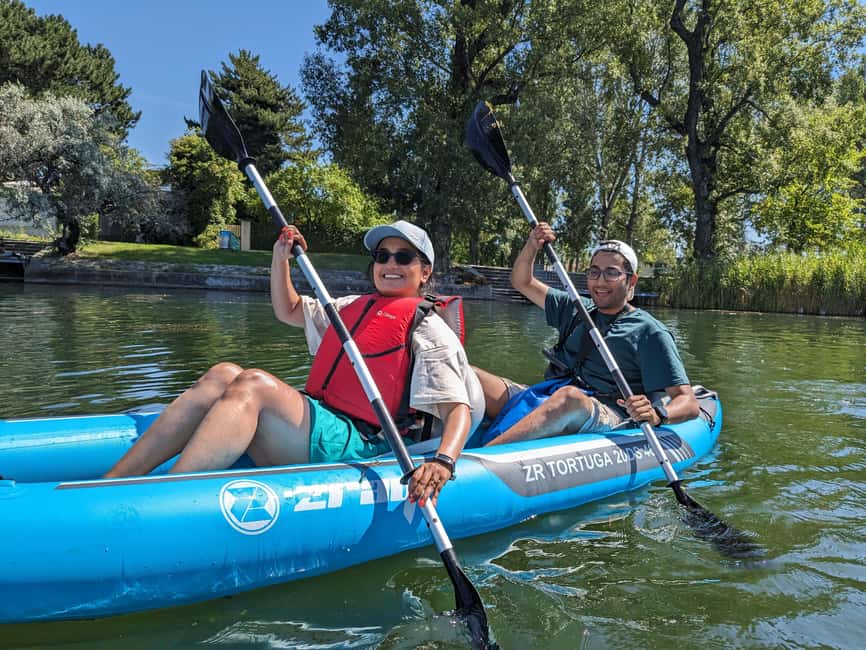 Vienna: Guided Kayaking Tour - Kayak setup, safety gear, and effort level in wind