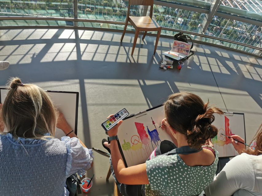 Vienna: Paint the Skyline and Danube Tower Free-Ride - Rain or shine: the real comfort issue is the terrace