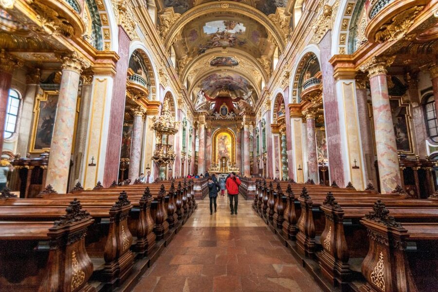 Vienna: Romantic Old Town 2-Hour Discovery Tour - The old university quarter and the Jesuit Church interior view