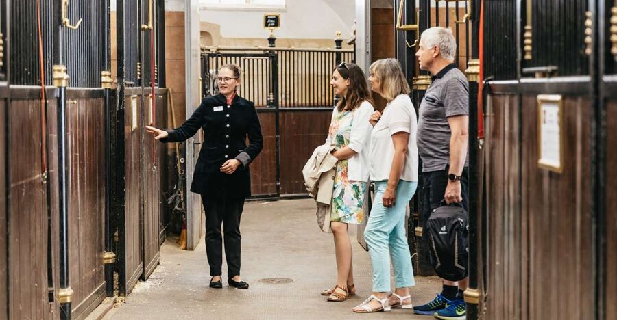 Vienna Spanish Riding School Guided Tour - Summer Riding School and the Oval Horse Walker That Runs the Routine