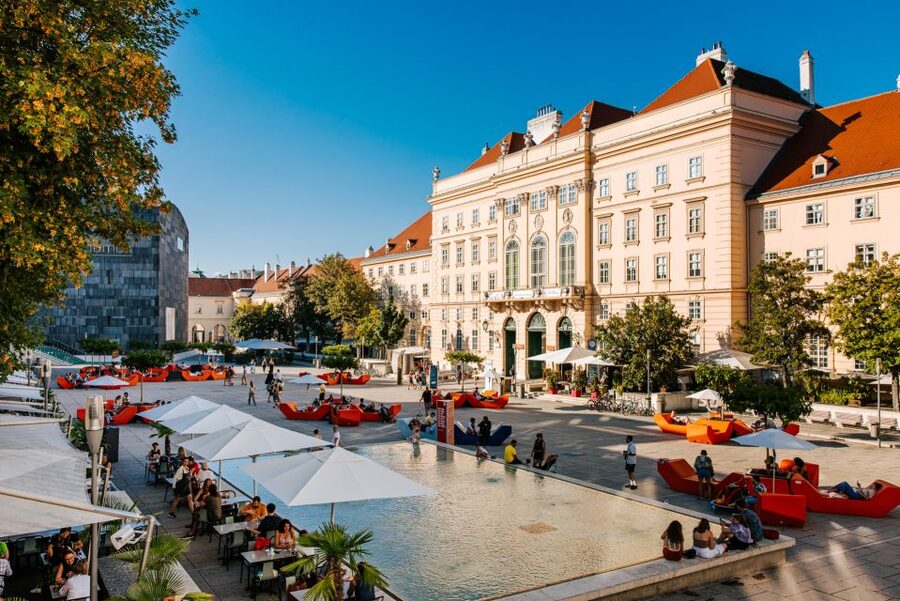 Vienna: Walking Tour of the MuseumsQuartier with Guide - How the guide connects the baroque mix to what MQ is today